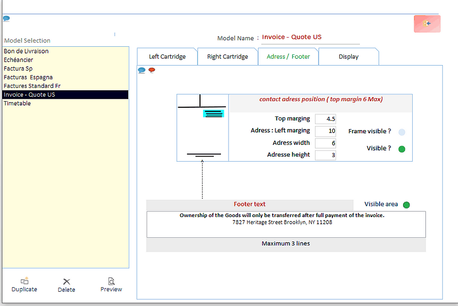 commercial management, layouts